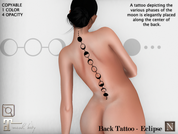 [Nerium] Back Tattoo - Eclipse (phases)