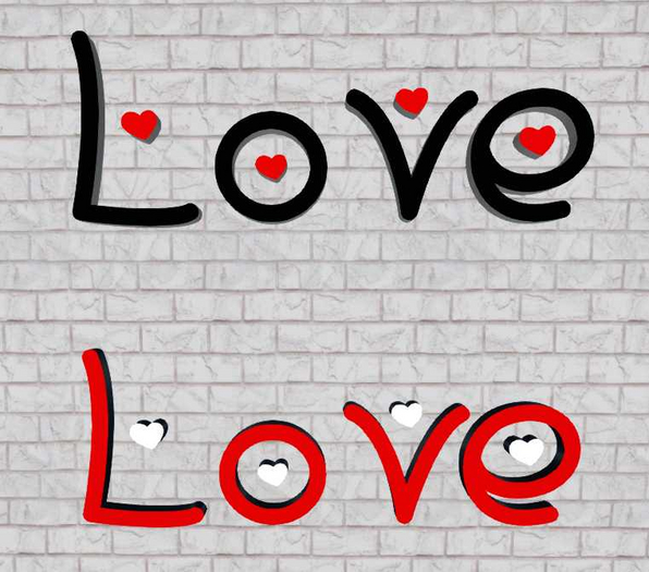 Panel Silhouette LOVE #01