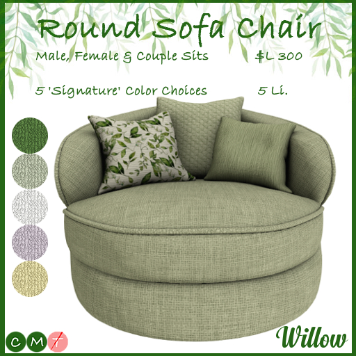 Willow Rounded Sofa Chair 'SIGNATURE' (ADD ME)