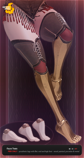 Faux Toes (Fatpack) - Fantasy Prosthetic Legs
