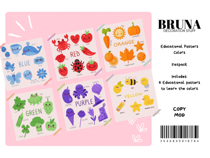 BRUNA - Educational Poster - Colors Pack 