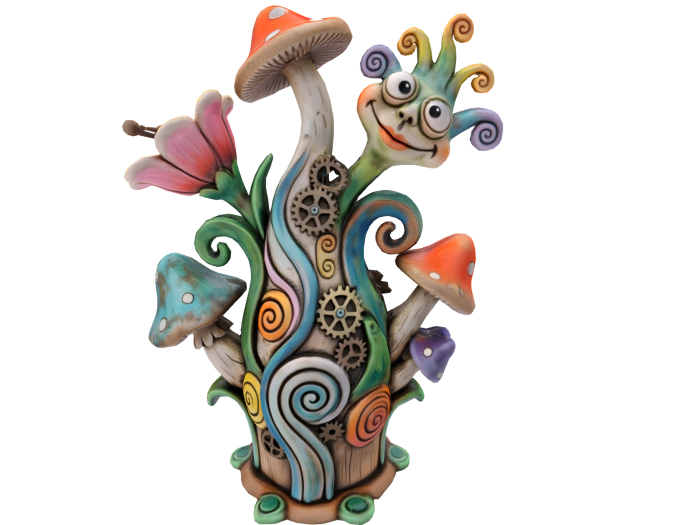 HB: Whimsy Mushroom Steampunk Statue FuLL PERM