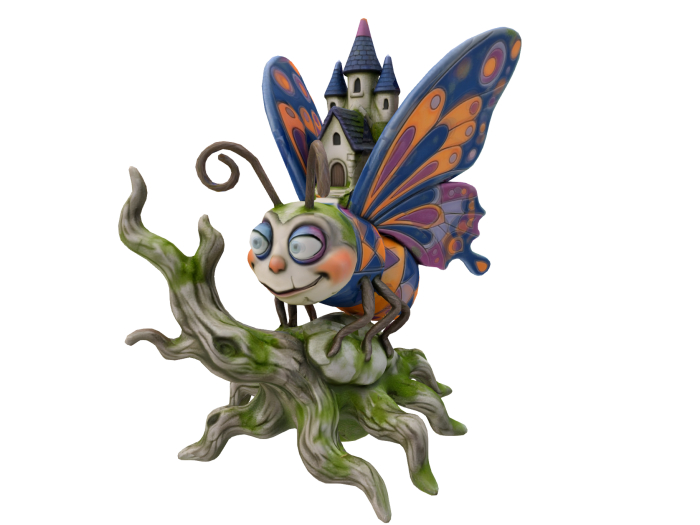 HB: Whimsy Butterfly Castle Statue FuLL PERM