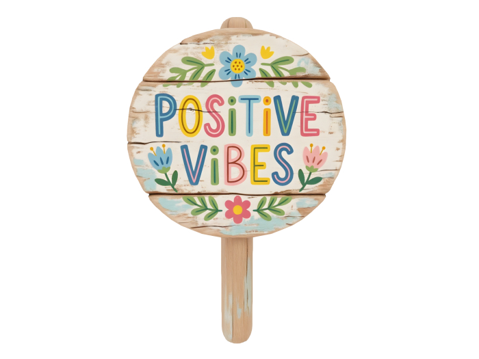 HB: Positive Vibes Sign Post FuLL PERM