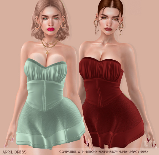 -LAL-April Dress  [ FATPACK]