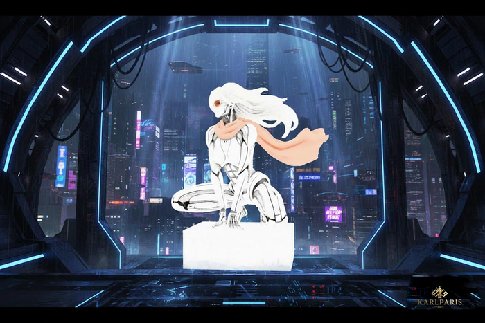 Cyber Angel Android Sculpture