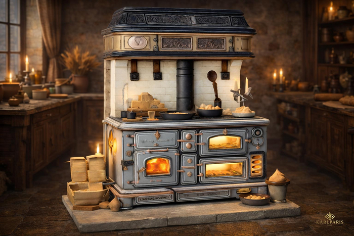 Vintage Bakery Stove Kitchen Decor