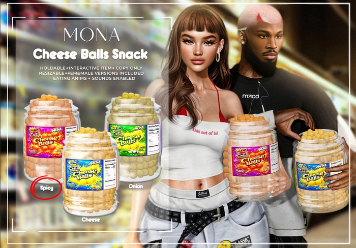MONA - Cheese Balls Snack - Spicy (AutoUnpack)
