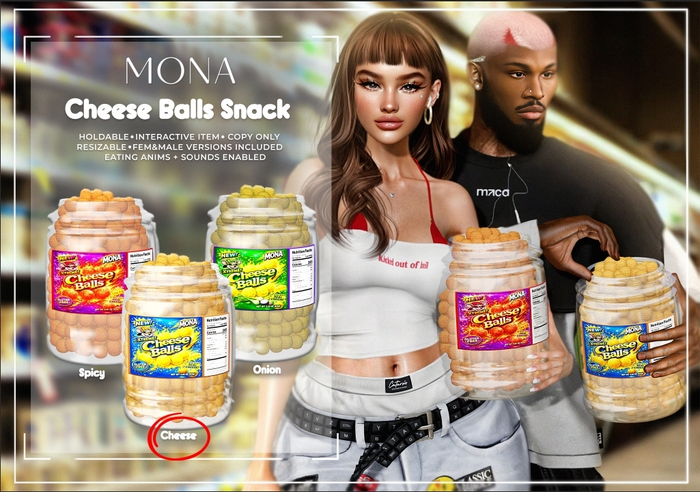 MONA - Cheese Balls Snack - Cheese (AutoUnpack)