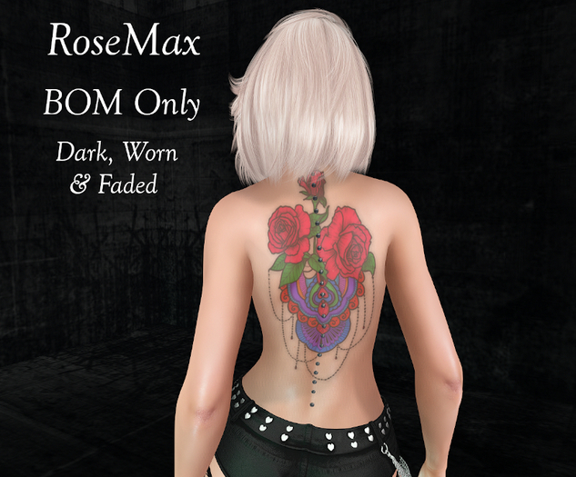 Etched Rosemax Tattoo