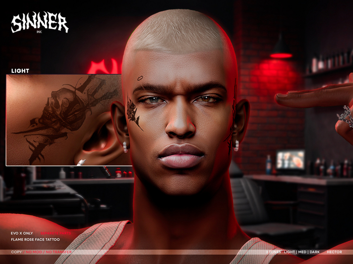 ROSE FLAME FACE TATTOO [EVO X]