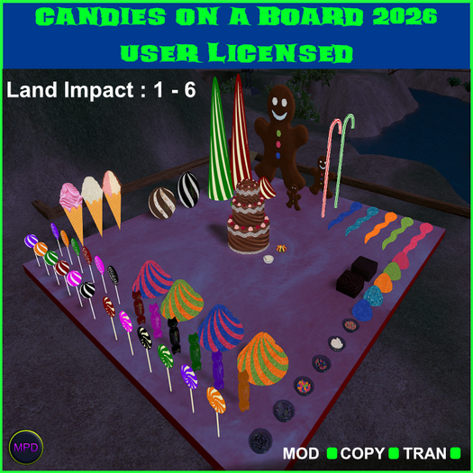 CANDIES ON A BOARD 2026 - USER LICENSED