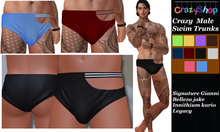 Crazy  Male Swim Trunks