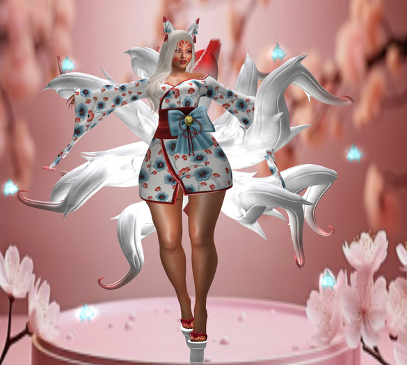 12. Kitsune Short Kimono RARE Reborn