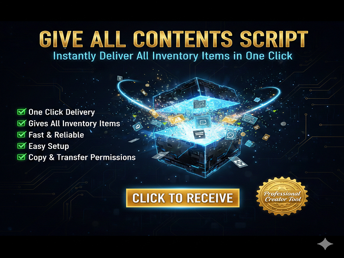 Give All Contents Script | One Click Inventory Delivery | Copy & Transfer | Second Life Creator Tool