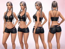 Full Permission Black Leather Set