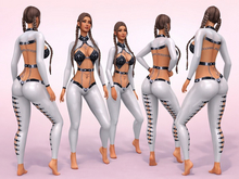 Full Perm White Leather Outfit