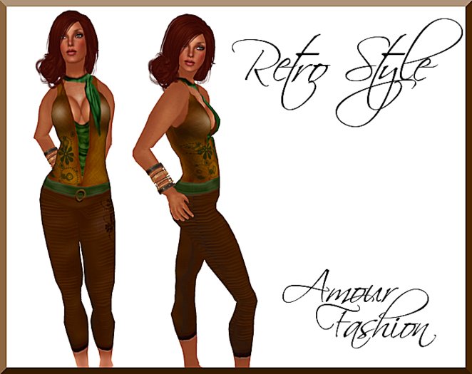 ✦ CLEARANCE SALE ✦ Amour Fashion - Retro Style Outfit - G/B