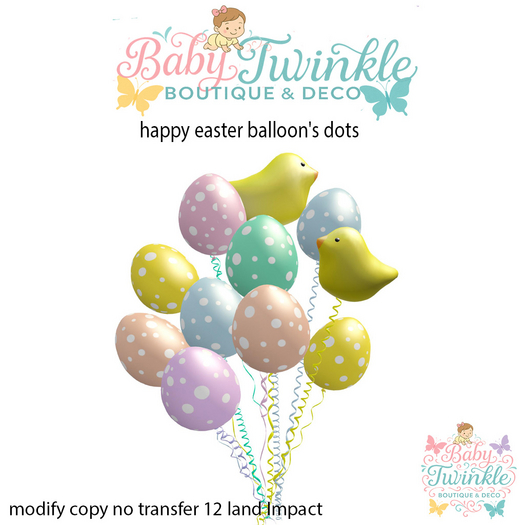 happy easter balloon's dots