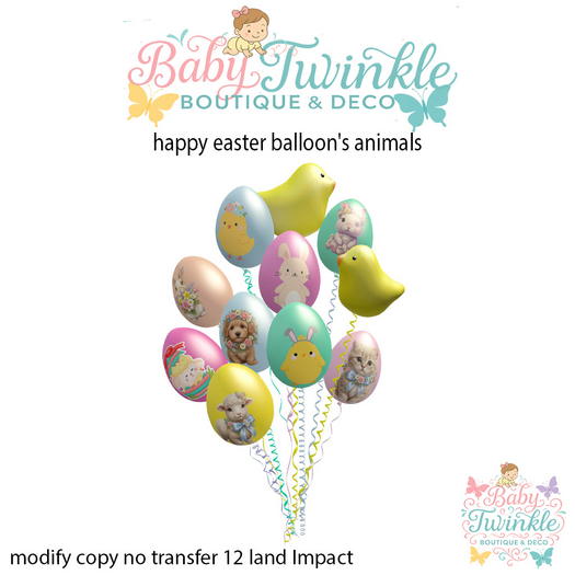 happy easter balloon's animals