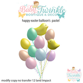 happy easter balloon's  pastel