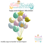 happy easter balloon's  little chicken