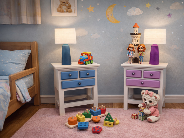 Nightstand (Pink & Blue)