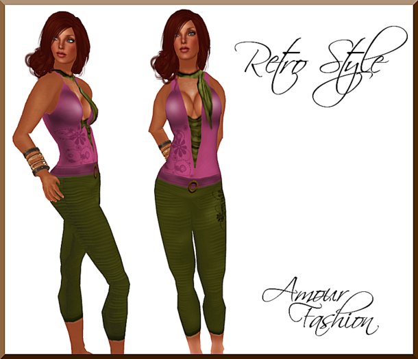 ✦ CLEARANCE SALE ✦ Amour Fashion - Retro Style Outfit - G/P