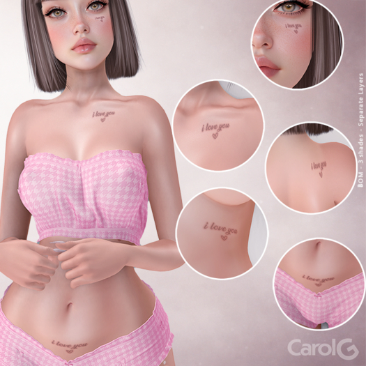 I Love You – Tattoo Set | Carol G.