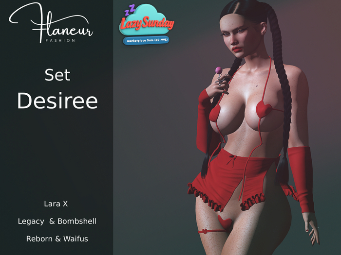 [Flaneur] Desiree Set Red 