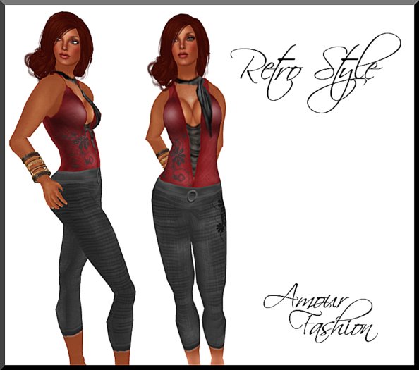 ✦ CLEARANCE SALE ✦ Amour Fashion - Retro Style Outfit - R/G