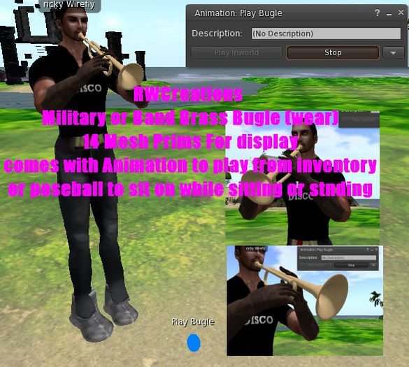 Second Life Marketplace - Military or Band Brass Bugle w/ animation ...
