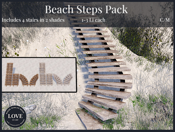 LOVE - BEACH STEPS