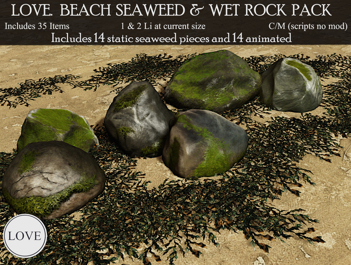 LOVE - BEACH SEAWEED & WET ROCK PACK 