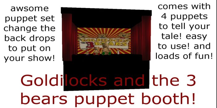 Goldilocks puppet theater