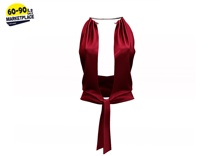 Maurer. Toga Drape Top Red