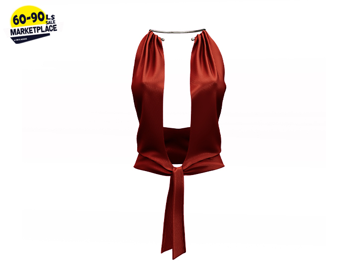 Maurer. Toga Drape Top Rust