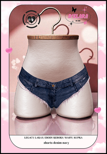 D'ELARA #4 SHORTS NAVY