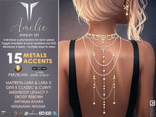 **RE** Amelie Set - Necklace - Bracelets - Earrings - PBR - Maitreya, Gen X, Meshbody, Khara, eBODY, Nhuma