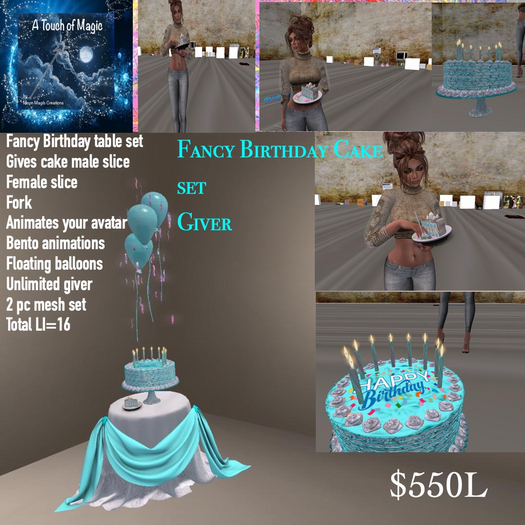 Fancy birthday cake set-Box LI=16