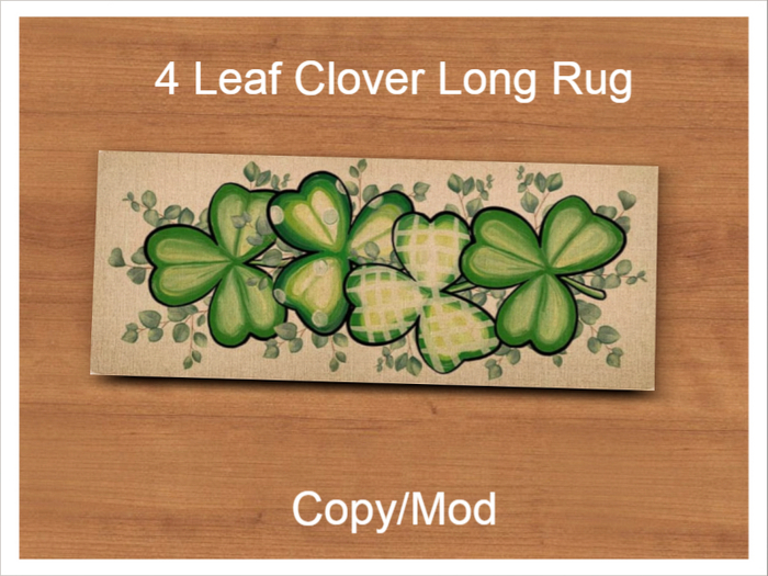 *CC* 4 Leaf Clover Long Rug 