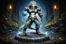 Lizard Warrior Mage Fantasy Statue