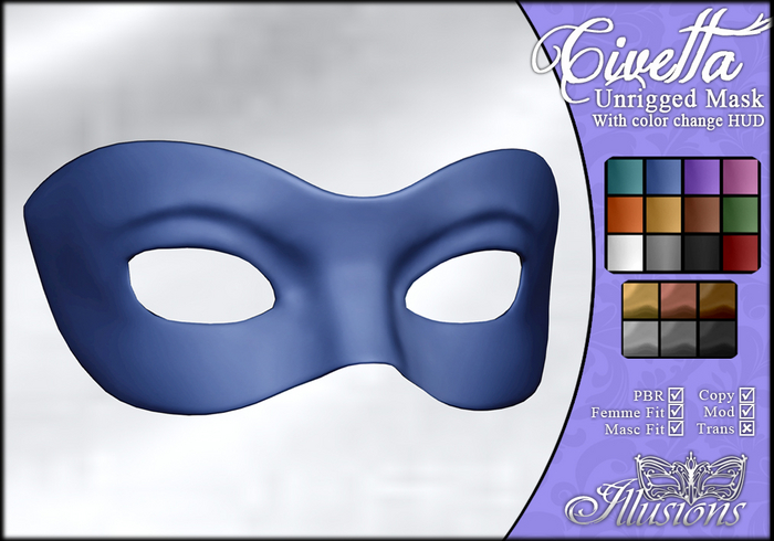*~*Illusions*~* Civetta Super Hero Mask