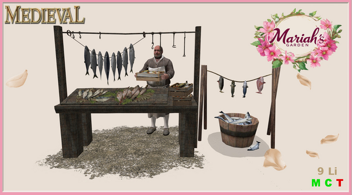 !MG! - Medieval - Fish Stall - Boxed