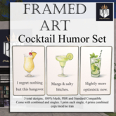 PPW - Art Decor Cocktail Humor Set (ADD)