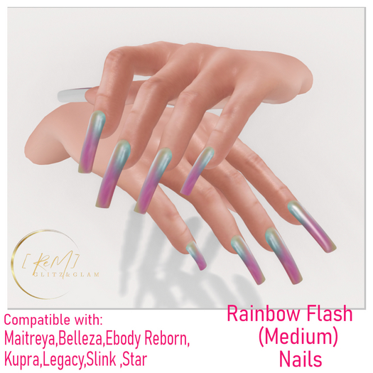 [ReM]-Rainbow Flash Nails (MD)