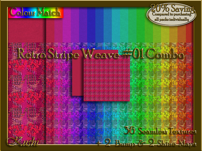 Retro Stripe Weave #01 COMBO Texture Bundle