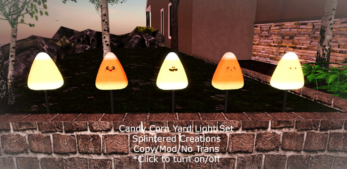 Candy Corn Yard Light Set