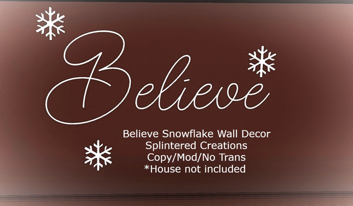 Believe Snowflake Wall Decor