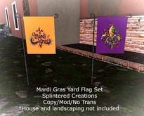 Mardi Gras Yard Flag Set